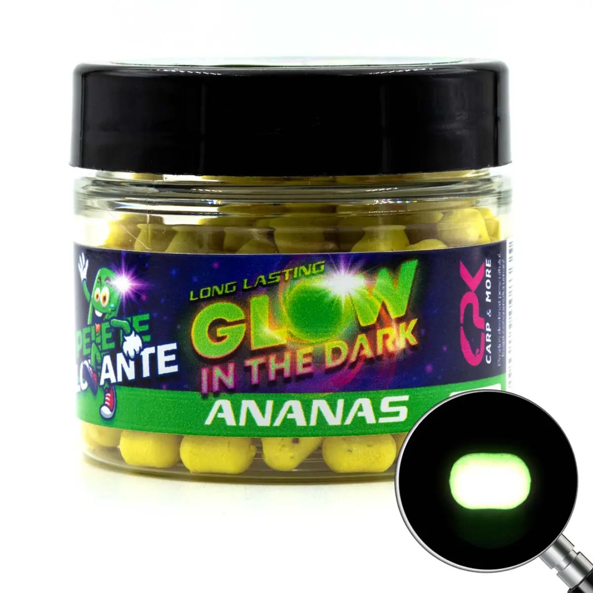 Pelete Flotante CPK Glow in the Dark, 6mm, 15g (Aroma: Ananas) - 2 | YEO