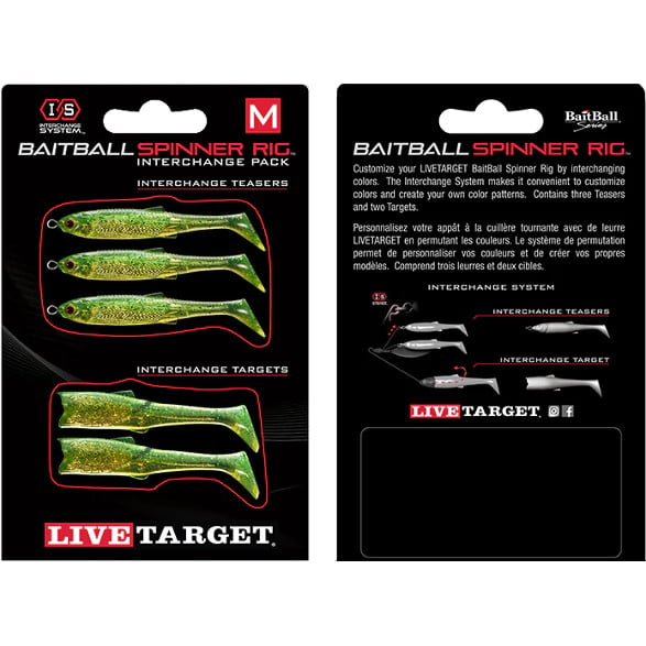 Rezerva Spinnerbait Livetarget Rig, Medium, culoare Lime Chart-Gold