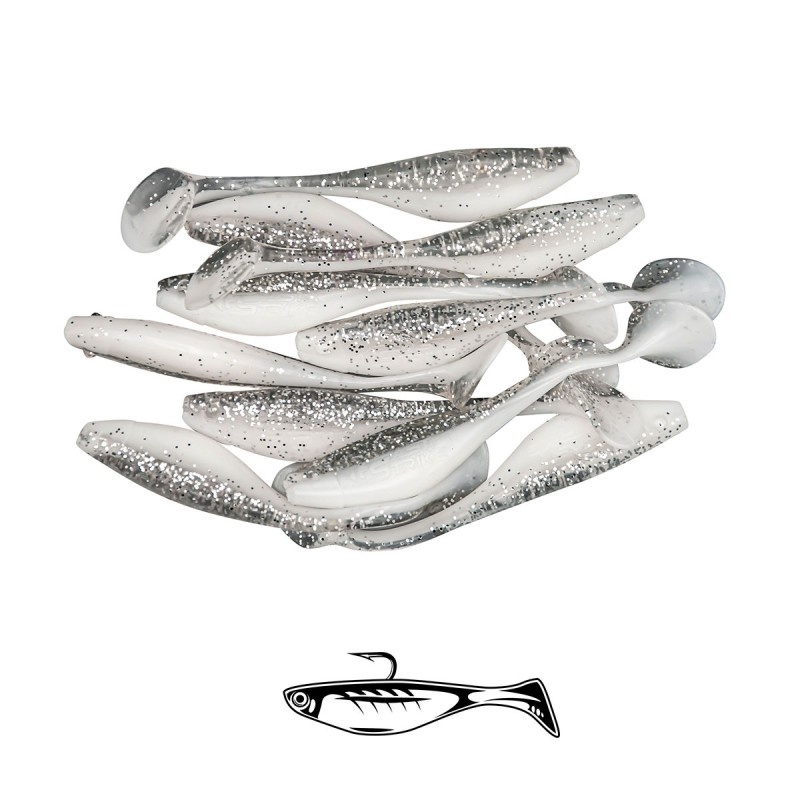 Shad Fast Strike Huky Kuky, White Phantom, 7.5cm, 2.7g, 10buc/plic - 1 | YEO