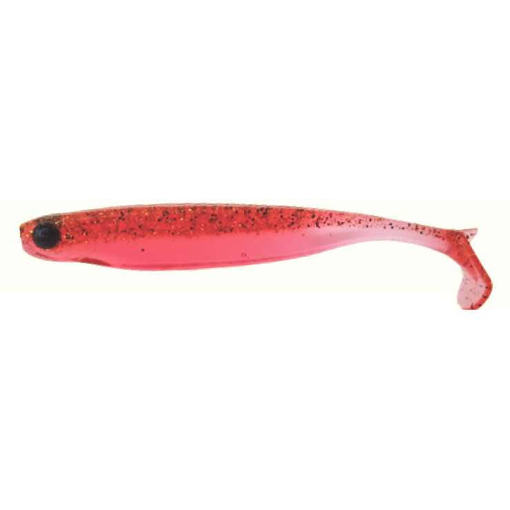 Shad Mustad Mezashi Z Minnow, 8.8cm, Transparent Red, 6buc/plic