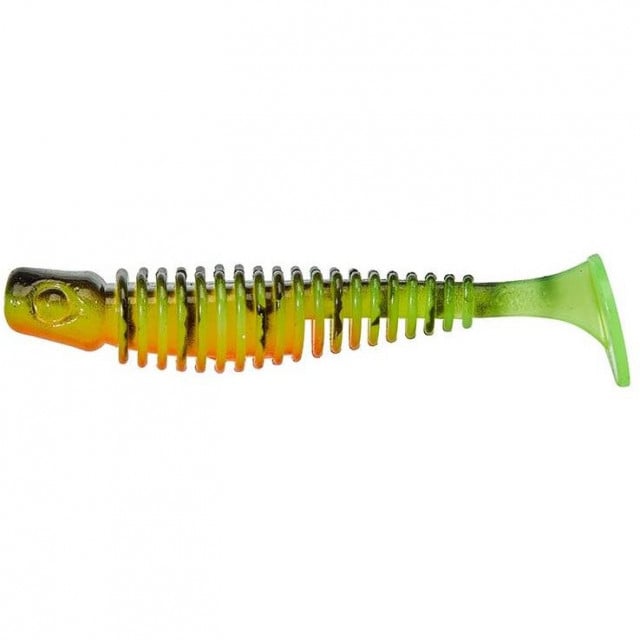 Shad soft Gunki Tipsy-S, culoare Firetiger, 7.6cm, 6buc