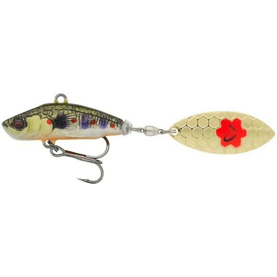 Spinnertail Savage Gear 3D Sticklebait Tail Spin, Sinking, 7.3cm, 13g, Brown Trout Smolt