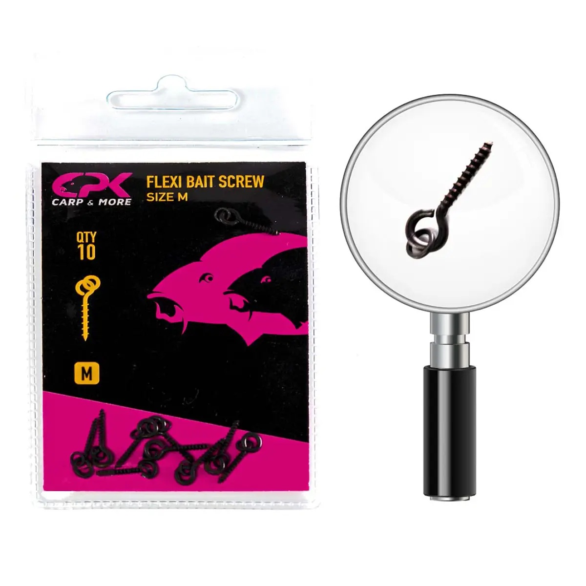 Surub cu Anou CPK Flexi Bait Screw, 10buc/plic (Marime: 9 mm) - 1 | YEO
