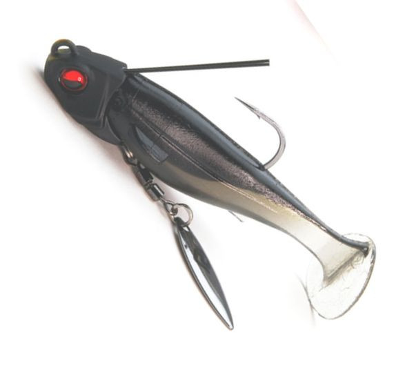 Swimbait Raid Head Swimmer Libero, 6cm, 5g, 001 Sikkoku, 2+2buc/plic