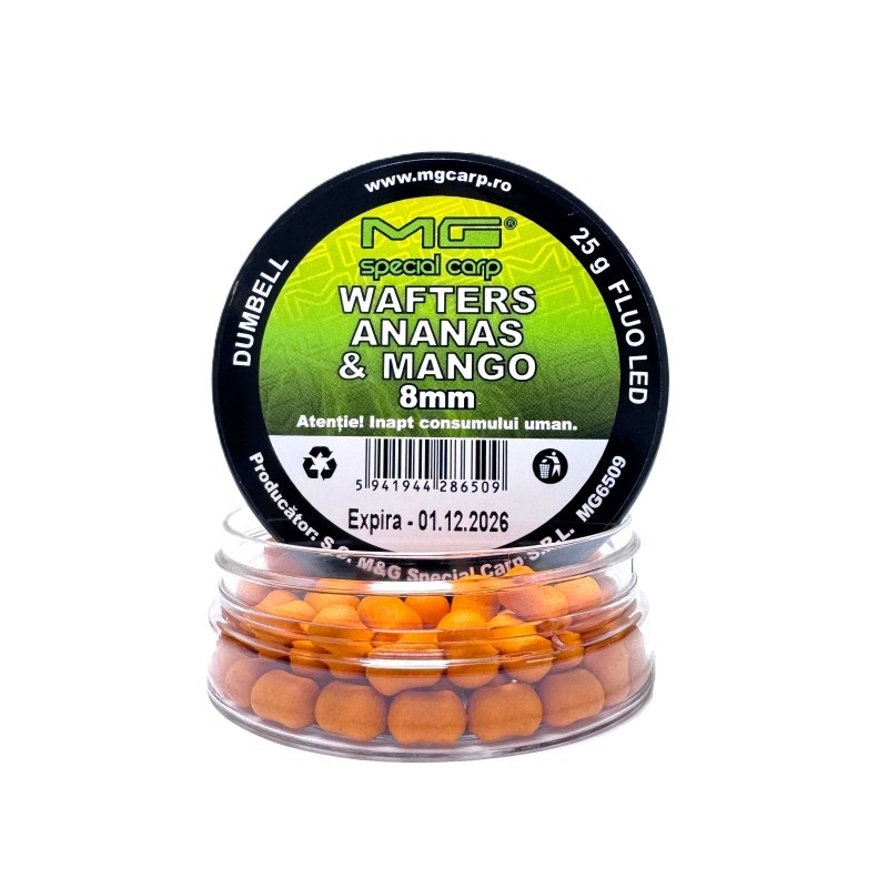 Wafters Mg Special Carp Dumbell LED 8mm, 25g (Aroma: Capsuna-Banana)