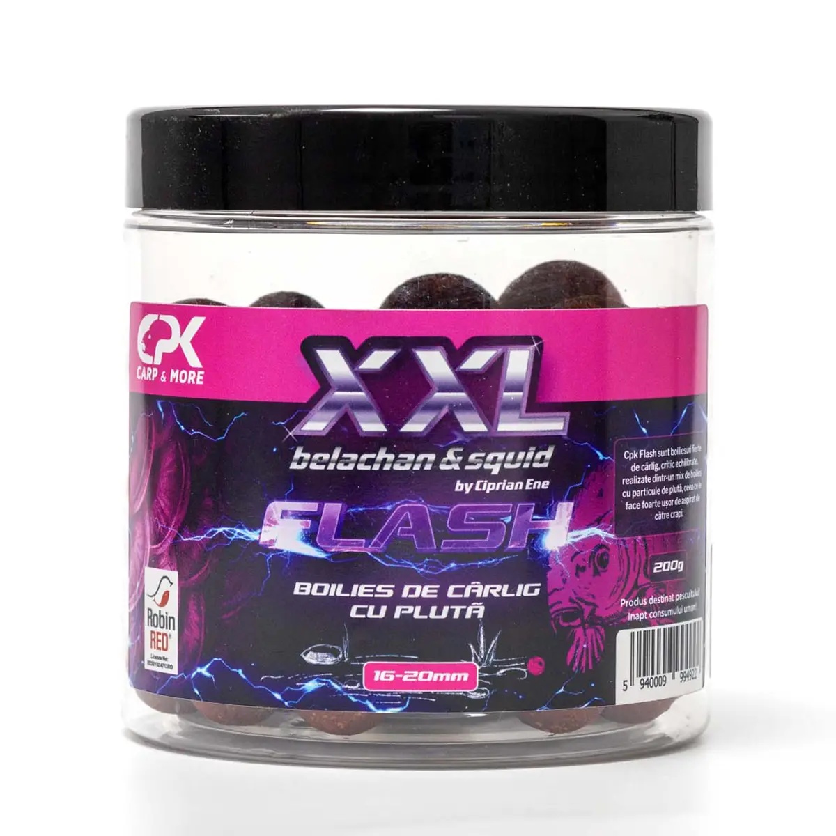 Boilies Critic Echilibrat de Carlig CPK Flash, 14/16mm, 250g (Aroma: XXL) - 1 | YEO