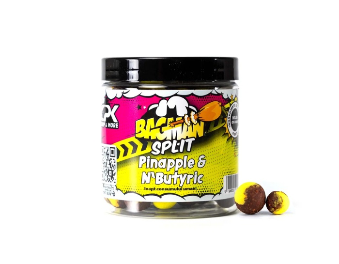 Boilies pentru Carlig Critic Echilibrat CPK Bagman Split, 10-14mm, 120g (Aroma: Usturoi)