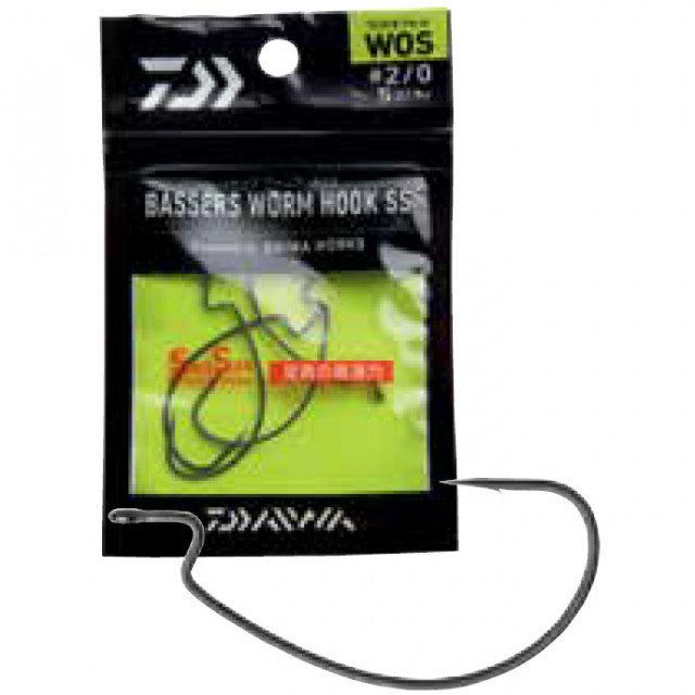 Daiwa Carlige Offset Bassers Worm nr.2/0, 5 buc