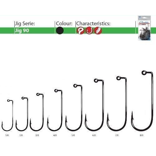 Cartige pentru jig 90 BL 25buc/plic Gamakatsu (Marime Carlige: Nr. 1/0)