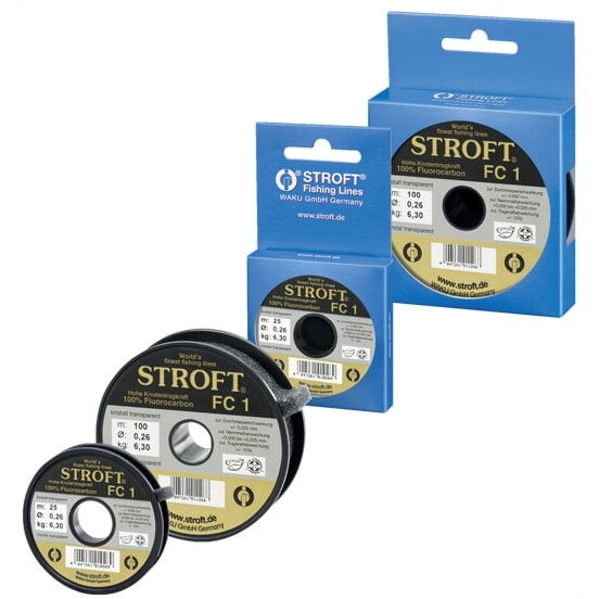 Fir Fluorocarbon Stroft FC1, Translucid, 25m (Diametru fir: 0.14 mm)