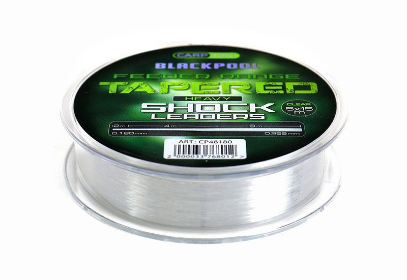 Fir inaintas conic Carp Pro Blackpool Carp Shock Leaders, transparent ,5x15m (Diametru fir: 0.30 mm) - 1 | YEO