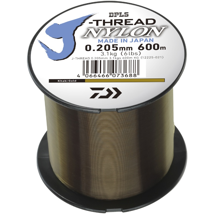 Fir Monofilament Daiwa J-Thread, Khaki Gold, 600m (Diametru fir: 0.33 mm)