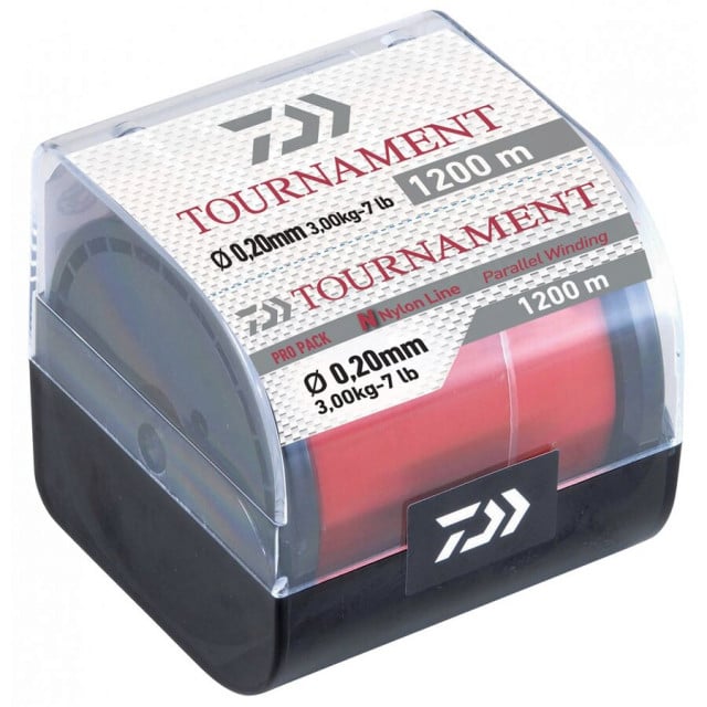 Fir monofilament Daiwa Tournament Nylon, rosu, 1200m (Diametru fir: 0.28 mm) - 1 | YEO