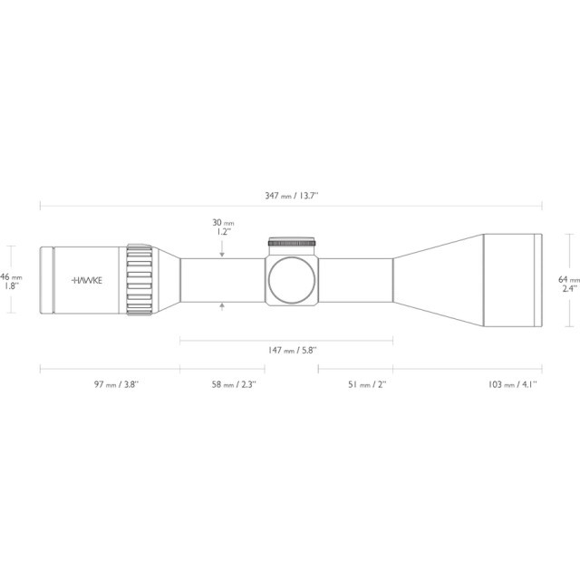 Luneta Vantage WA 3-12×56 L4A /IR/30MM Hawke - 1 | YEO