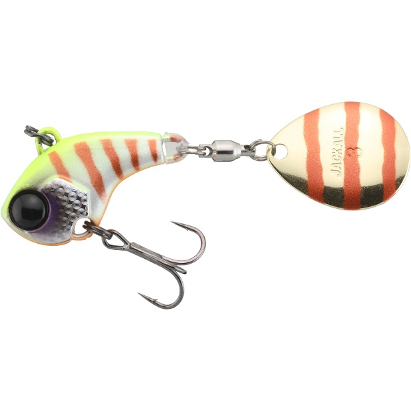 Spinnertail Jackall Deracoup Spinner, Chart Back Bluegill Stripe, 7g