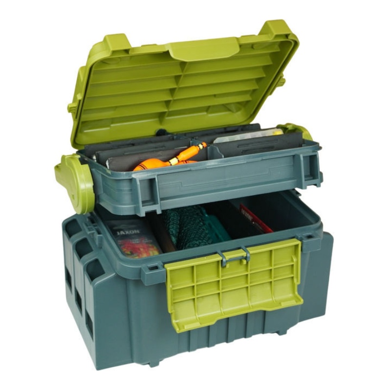 Valigeta Jaxon S-Line Tackle Box, Green, 31x23x23cm