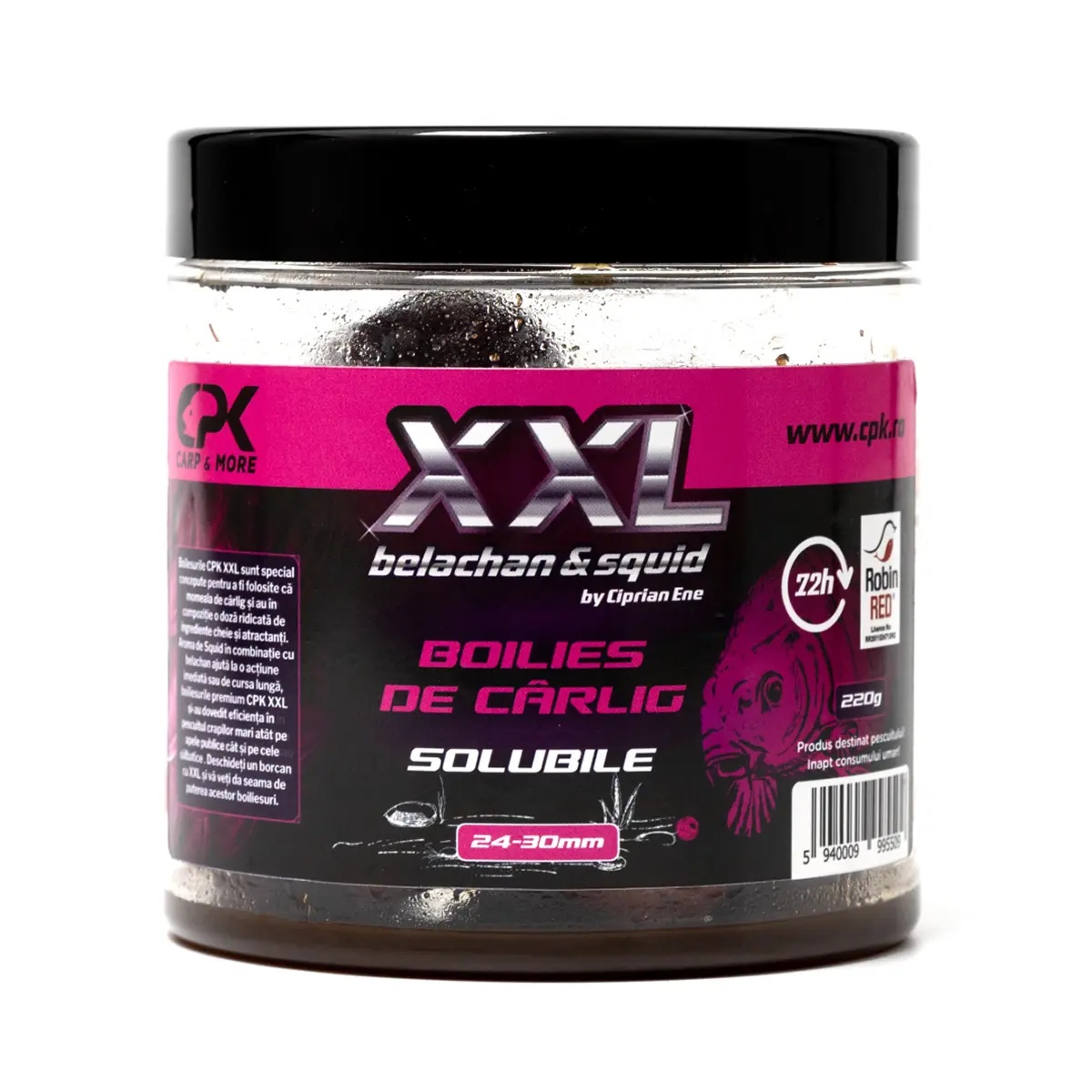 Boilies Solubil de Carlig CPK XXL, 250g (Diametru pop-up: 24 & 30mm) - 1 | YEO
