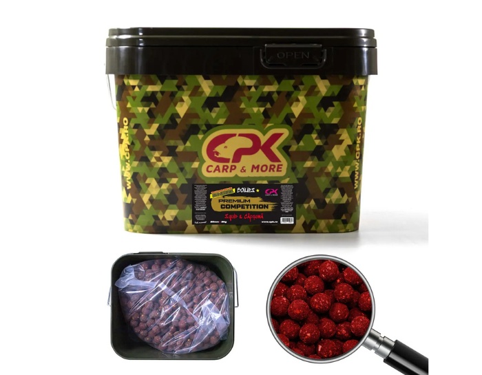 Boilies Tare CPK Old School Competition Squid&Capsuna, 5kg (Diametru: 20 mm)