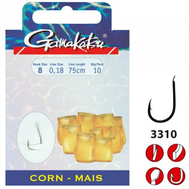 Carlige legate Gamakatsu 3310B, 0.12mm, 10buc