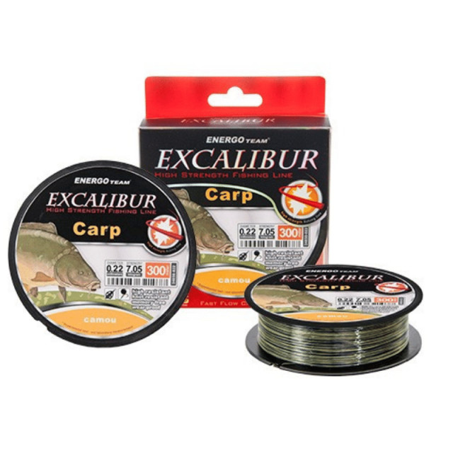 Fir EnergoTeam Excalibur Carp Camou, 300m (Diametru fir: 0.18 mm)