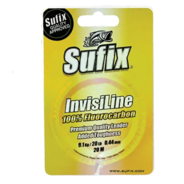 Fir inaintas fluorocarbon Sufix Invisiline Clear W/Socket, transparent, 20m (Diametru fir: 0.15 mm)