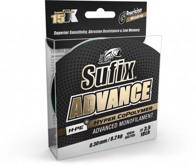 Fir Sufix Advance HMPE Hyper CoPolymer, clear, 300m (Diametru fir: 0.20 mm)