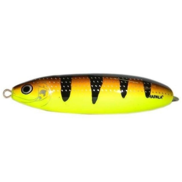 Lingurita oscilanta antibradis Rapala Minnow Spoon, culoare FYBT, 8cm, 22g