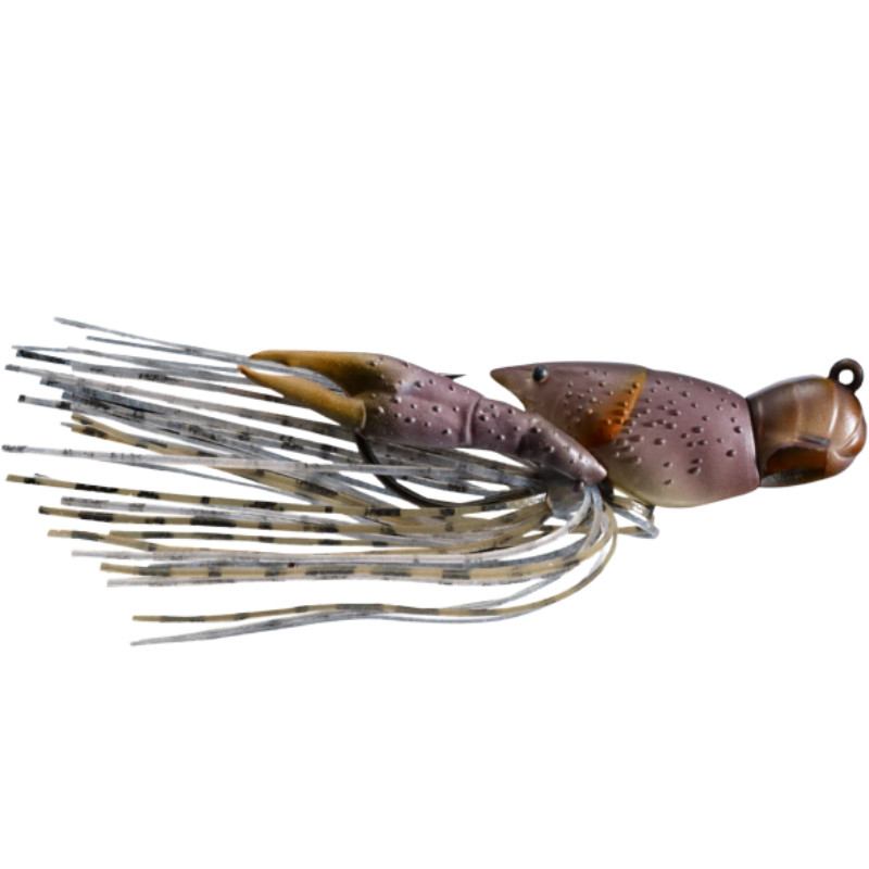 Naluca Livetarget Hollow Crawfish Jig, culoare Grey-Brown, 4cm, 11g