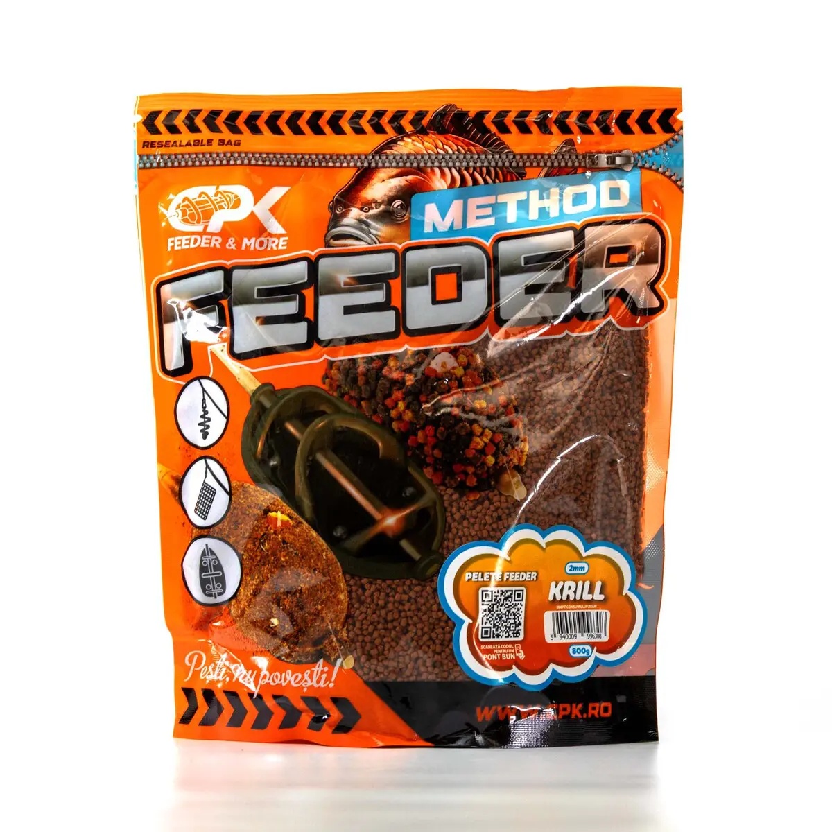 Pelete CPK Feeder&More, 2mm, 800g (Aroma: Squid & Octopus) - 1 | YEO