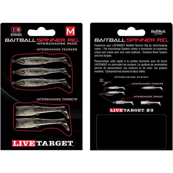 Rezerva Spinnerbait Livetarget Rig, Medium, culoare Purple Smoke-Silver