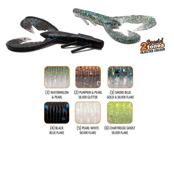 Shad Crazy Craw Black Blue 9cm, 8buc/plic Rapture