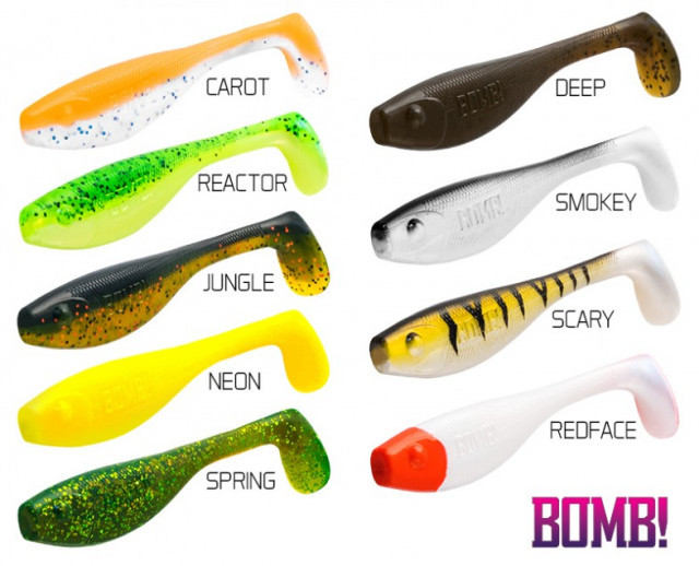 Shad Delphin BOMB Fatty, Deep, 10cm, 5 buc - 1 | YEO