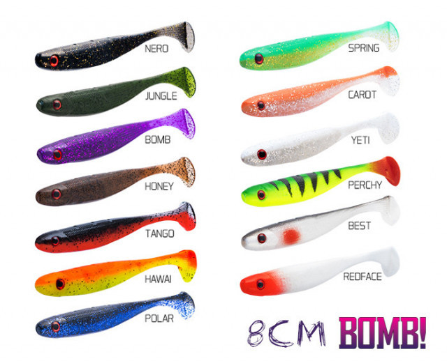 Shad Delphin BOMB Rippa, Carot, 8cm, 5 buc - 1 | YEO