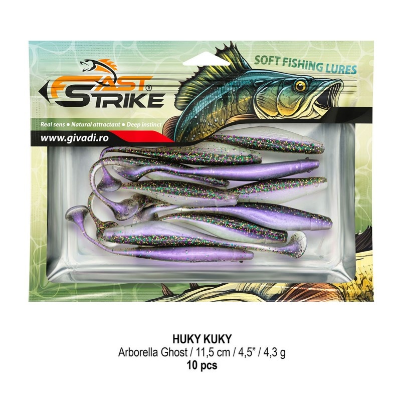 Shad Fast Strike Huky Kuky, Arborella Ghost, 11.5cm, 4.3g, 10buc/plic - 2 | YEO