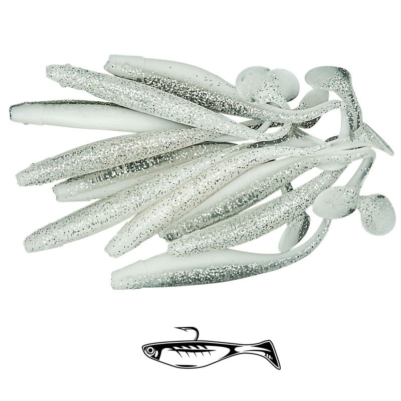 Shad Fast Strike Huky Kuky, White Phanthom, 11.5cm, 4.3g, 10buc/plic - 1 | YEO