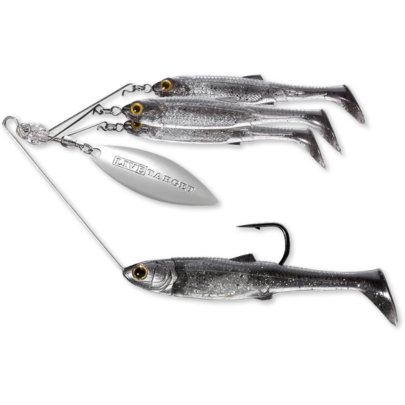 Spinnerbait Live Target BaitBall Spinner Rig Medium, Smoke/Silver, 11g