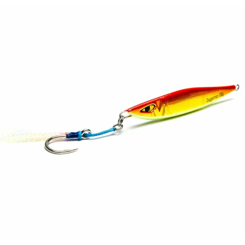 Vobler Pilker Mustad Jig Daggerman, Orange Gold, 20cm, 100g