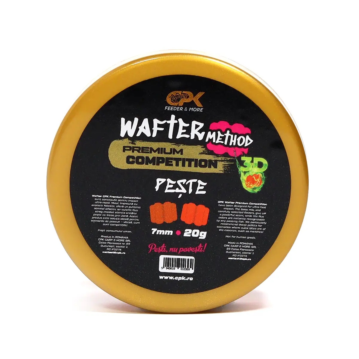 Wafters CPK Competition Method 3D, 7mm, 20g (Aroma: 3D Capsuna & Usturoi) - 3 | YEO