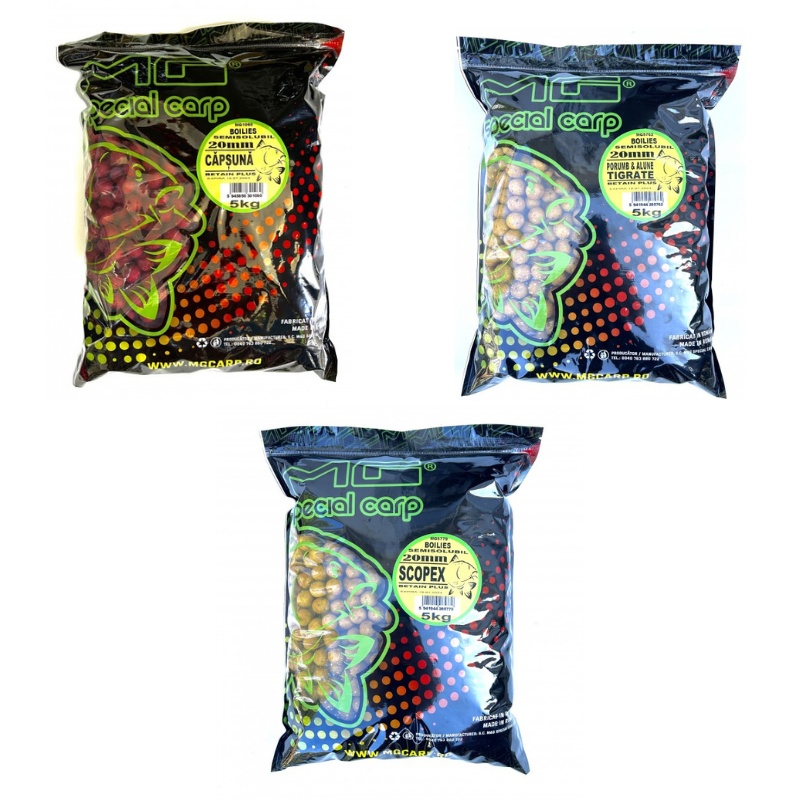 Boilies Semisolubil MG Carp SP, 20mm, 5kg (Aroma: Usturoi) - 1 | YEO