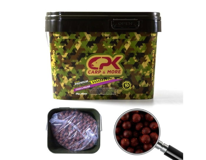 Boilies Tare CPK Old School 24mm, 5kg (Aroma: Carnati & Frankfurter & Capsuna)