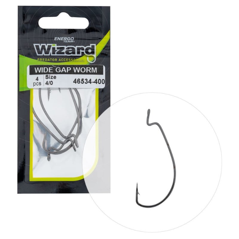 Carlige Offset Wizard Worm Wide Gap (Marime Carlige: Nr. 3/0)