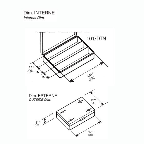 Cutie Plastico Panaro, 3 compartimente - 1 | YEO