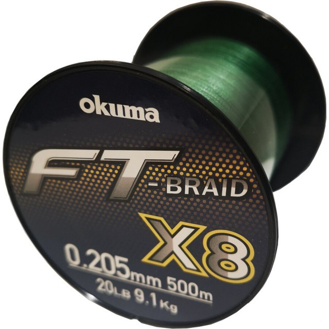 Fir textil Okuma FT-Braid X8, verde 500m