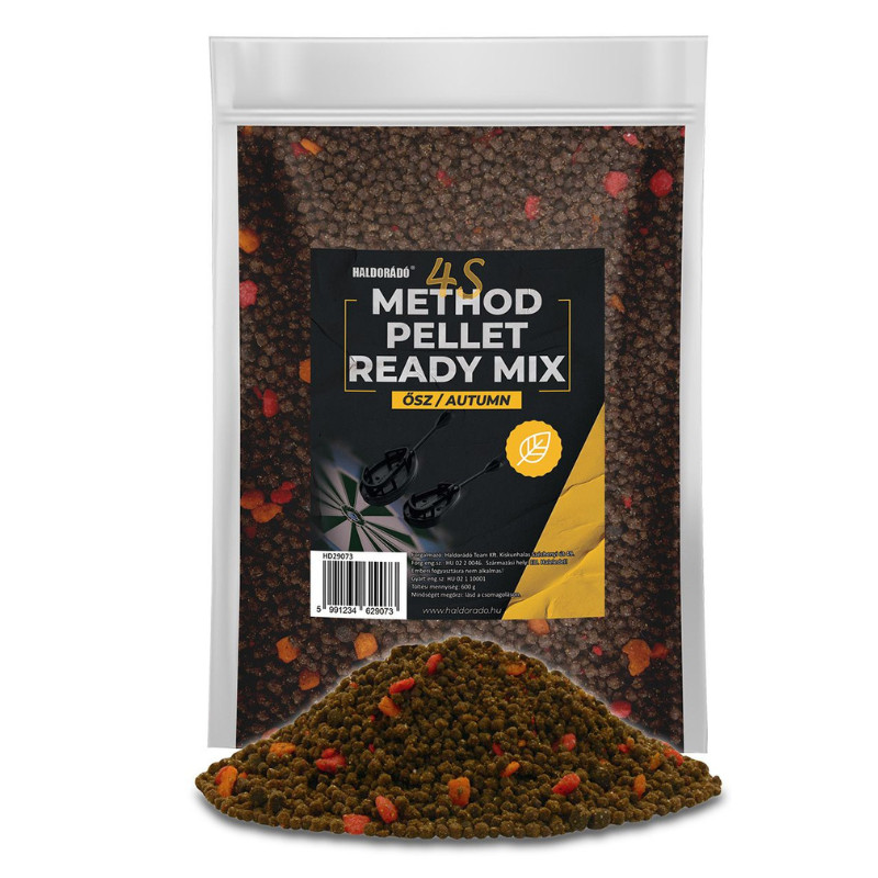 Pelete Haldorado 4S Method Pellet Ready Mix, 2-4mm, 600g (Varianta: Vara)