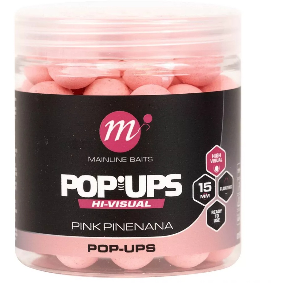 Pop Up Mainline Fluo, 15mm, 250ml (Aroma: Scopex & Blackcurrant)