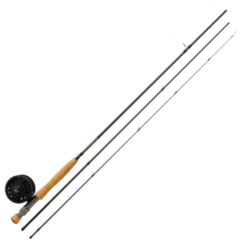 Set Lanseta Spinning Daiwa Trout Fly 905, 2.74m, 3 tronsoane + Mulineta DJ56