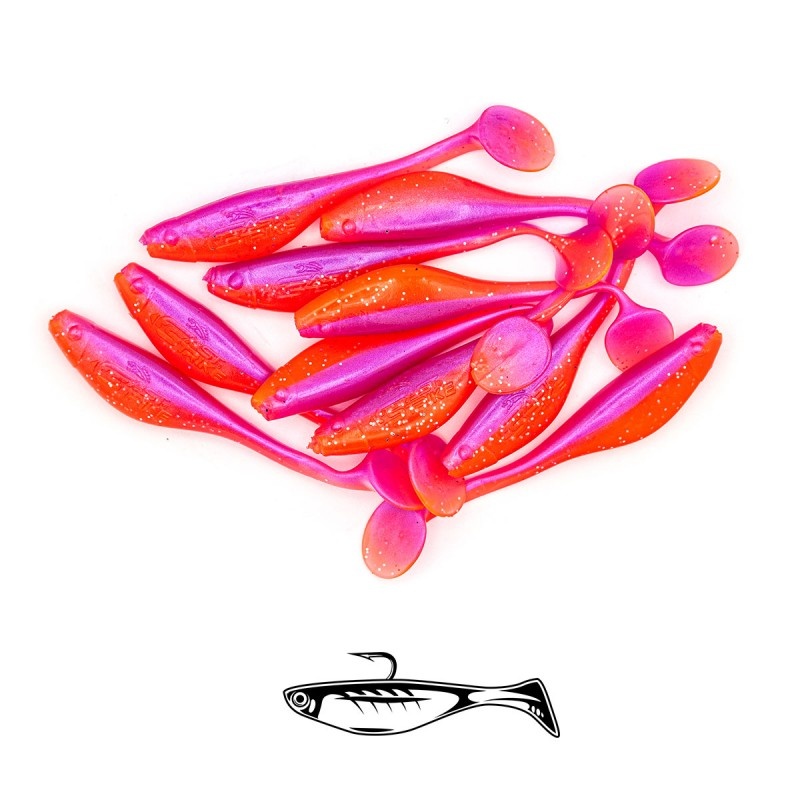 Shad Fast Strike Huky Kuky, Red Wrong, 7.5cm, 2.7g, 10buc/plic - 1 | YEO