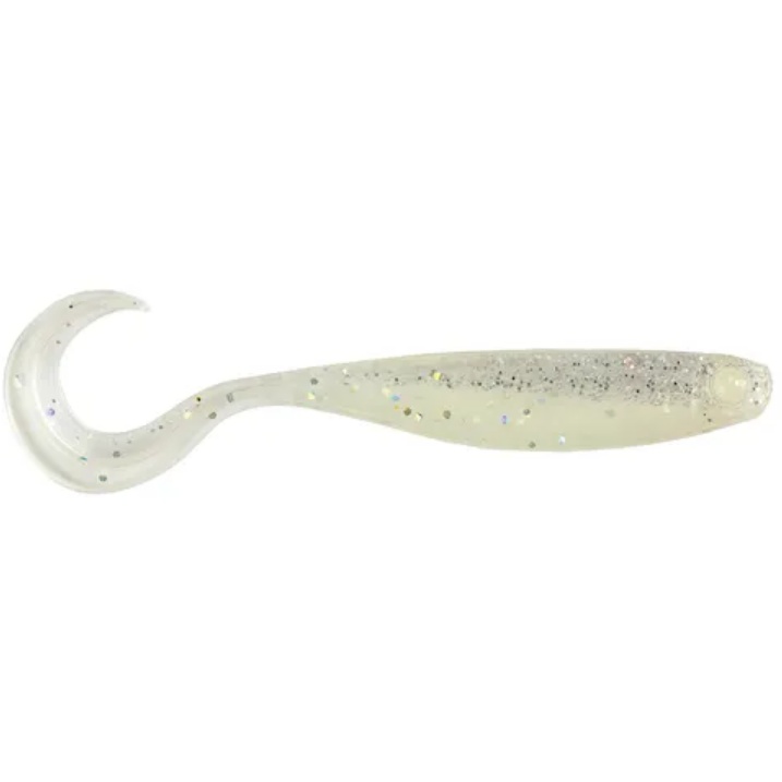 Shad Mustad Mezashi Curly Tail Minnow, Luminous Magic, 9cm, 6buc