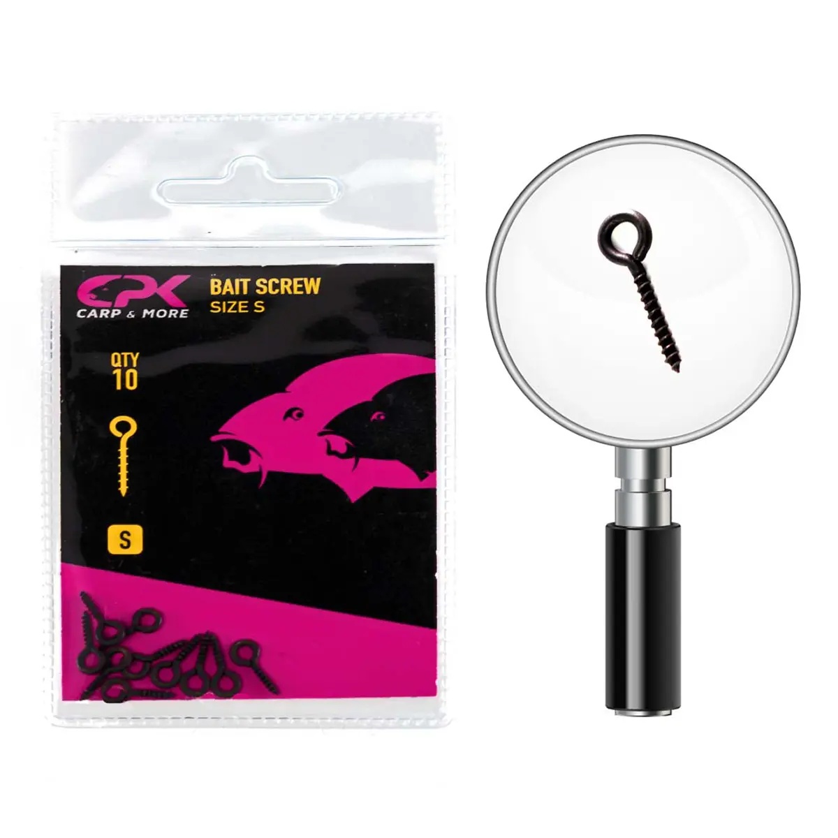 Surub pentru Momeala CPK Bait Screw, 10buc/plic (Marime: 7 mm)