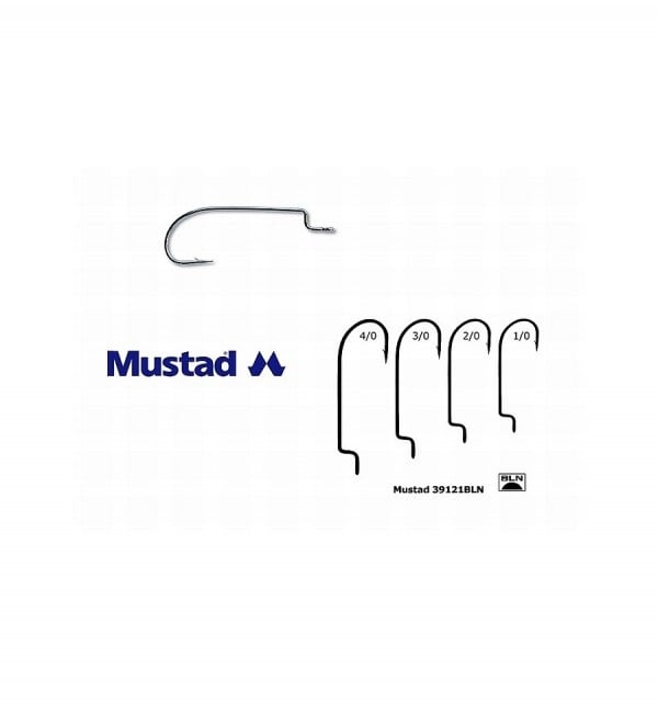 Carlig nichel offset pentru twister MUSTAD (Marime Carlige: Nr. 2/0)